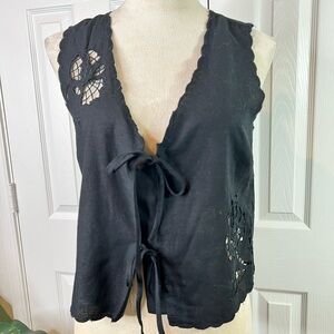 Universal Thread - Black Tie-Front Camisole Vest Size XS